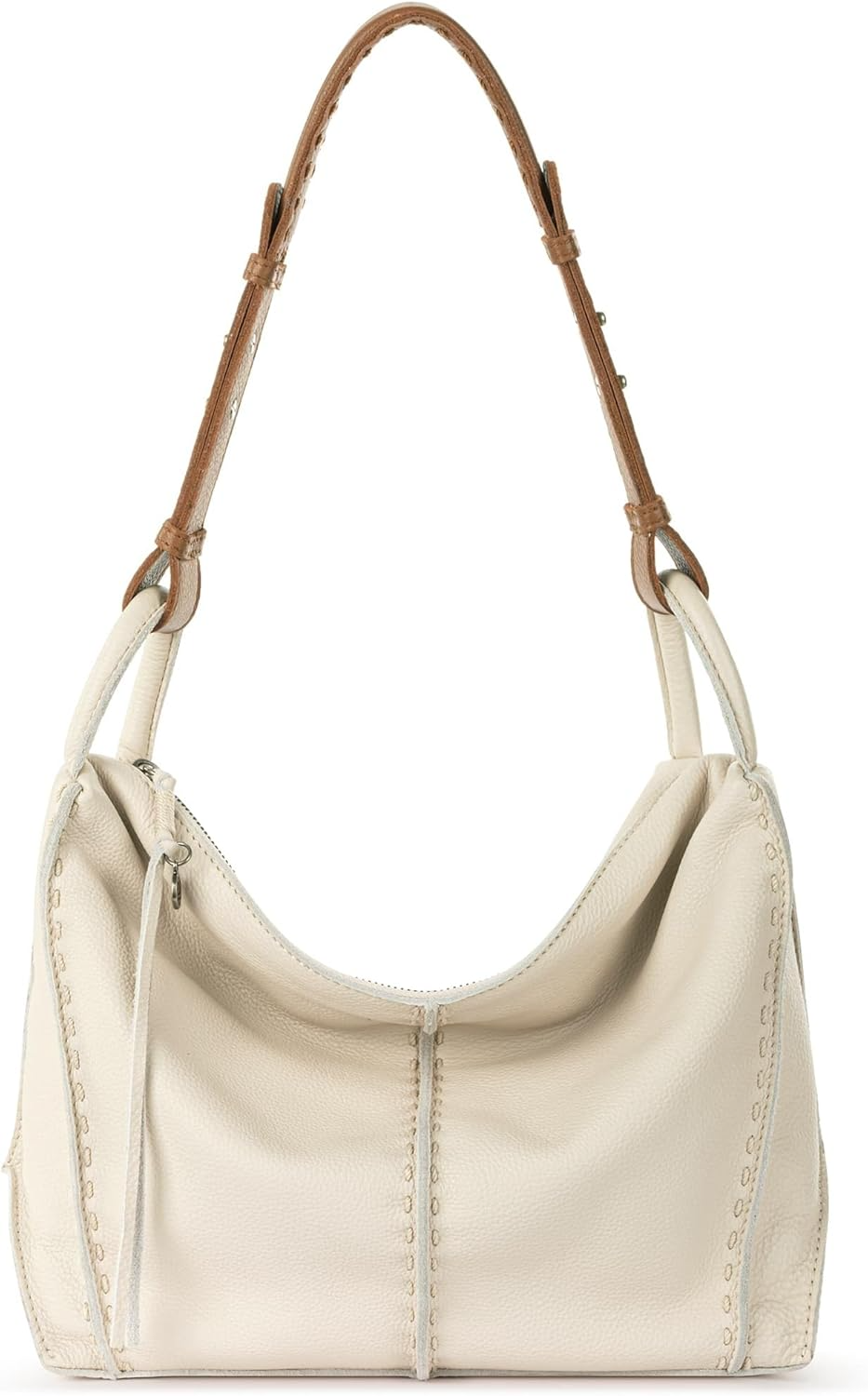 The Sak Los Feliz Hobo Purse - Premium Large Leather Women's Handbag for Everyday & Travel - Durable Purse With Zipper Pocket