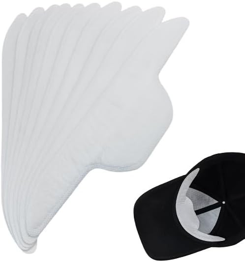 40 Pcs Hat Sweat Liners for Baseball & Golf Caps, Disposable Absorbent Sweat Pads & Protector Strips, Prevents Stains & Keeps Hats Fresh, Ideal for Men & Women, Sports, Work & Outdoor Activities (40)