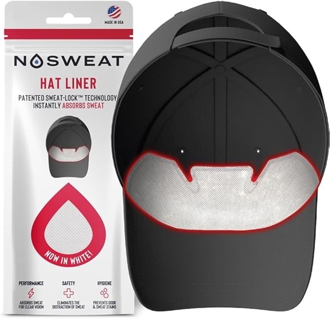 Golf Hat Sweat Liner | PGA Tour Licensed | Prevents Stains & Odor | Made in The USA - 3 | 6 | 12 | 25 Pack
